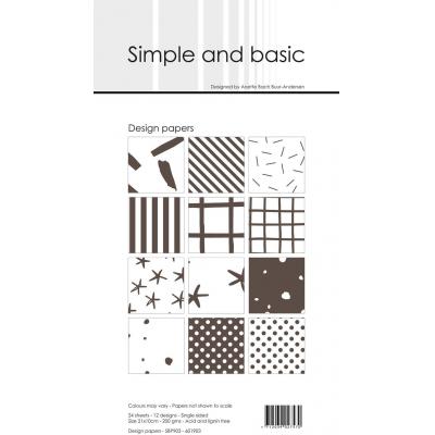 Simple and Basic Paper Pad Designpapier - Basic Warm Grey
